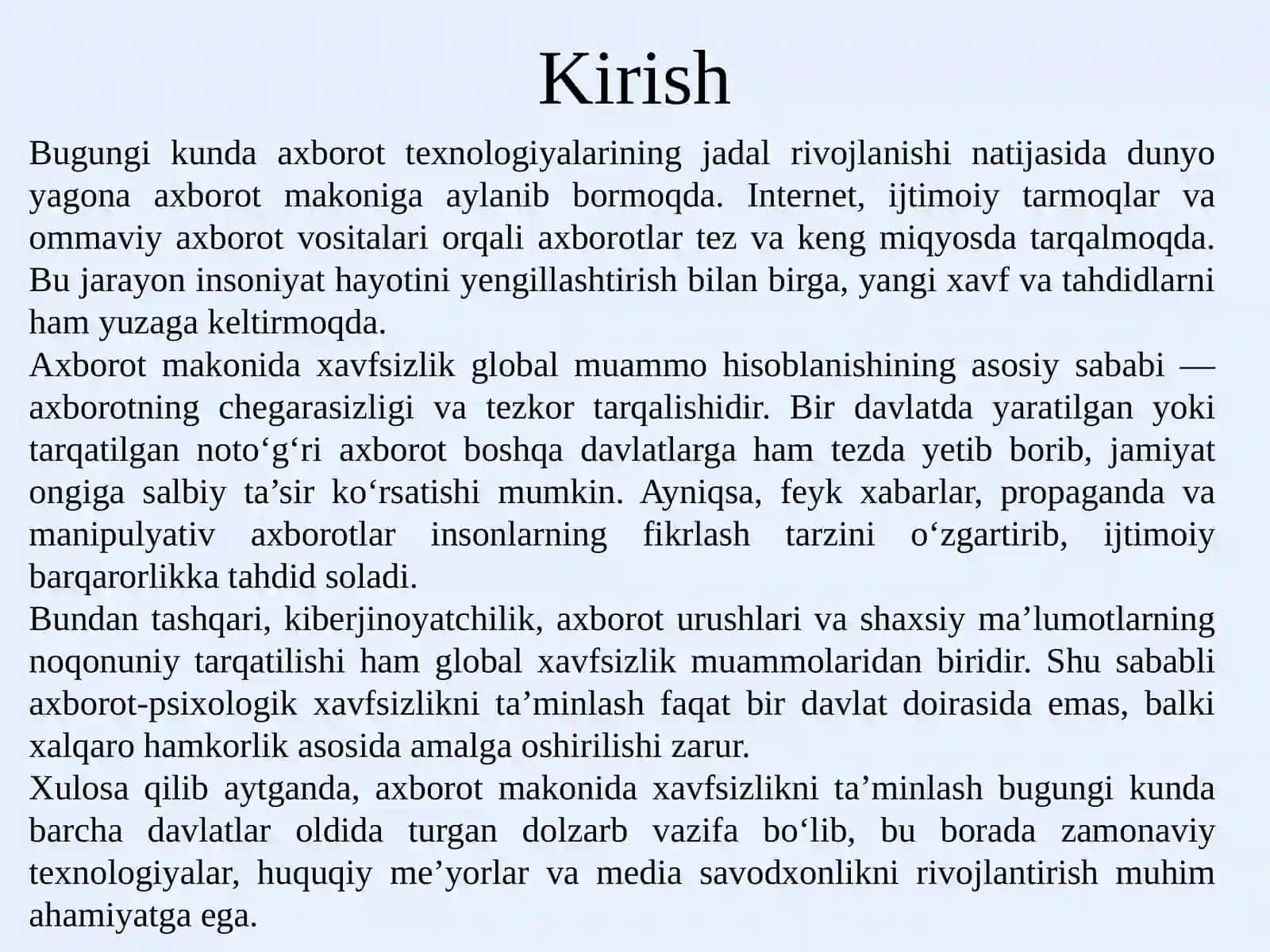 Axborot-psixologik xavfsizlikning xalqaro aspektlari 2