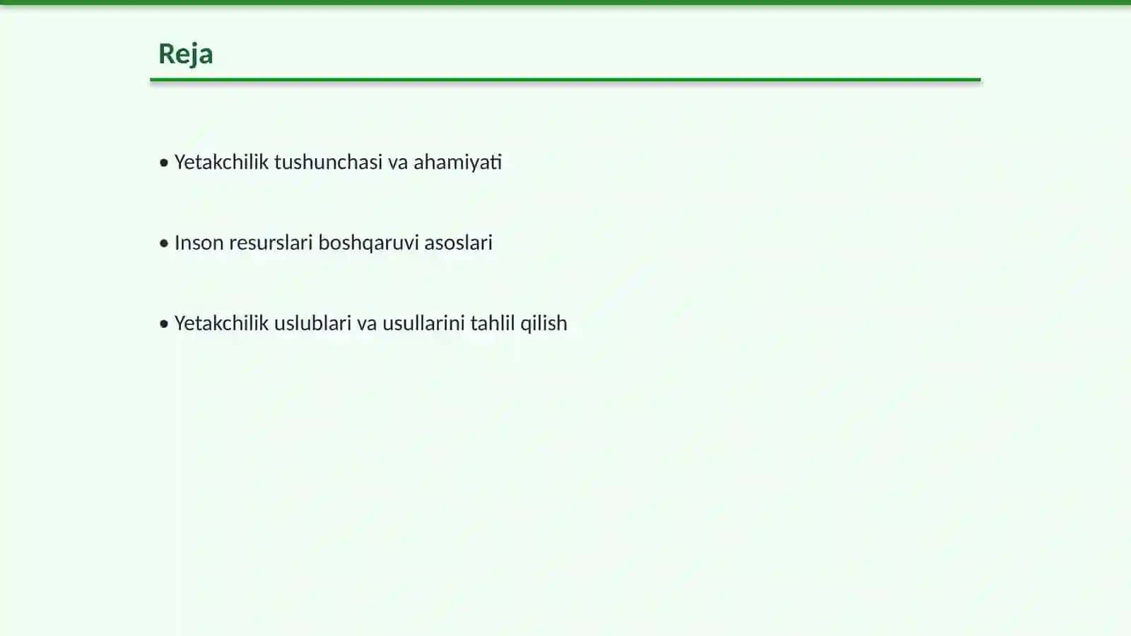 Yetakchilik va Inson Resurslarini Boshqarish 2