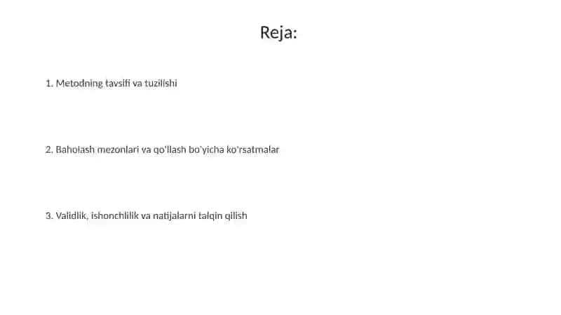 Iroda kuchini baholash metodi (Ivvanniko.A.V) 2