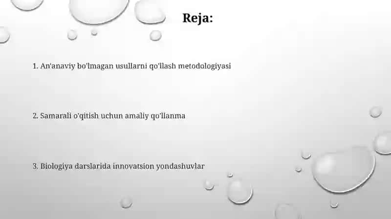 Biologiya darslarida noanʼanaviy usullarni qoʻllash metodologiyasi 2