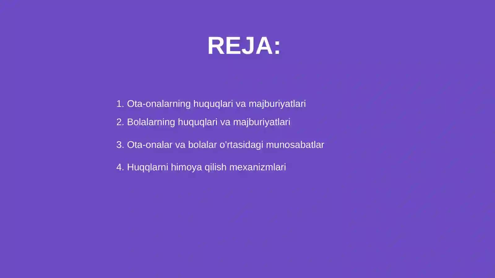 Ota onalar va bolalar ortasidagi huquq va majburiyatlar 2