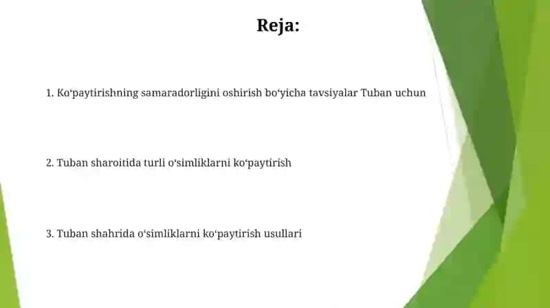 Tuban o'simlikarda nasllar gallanishi 2