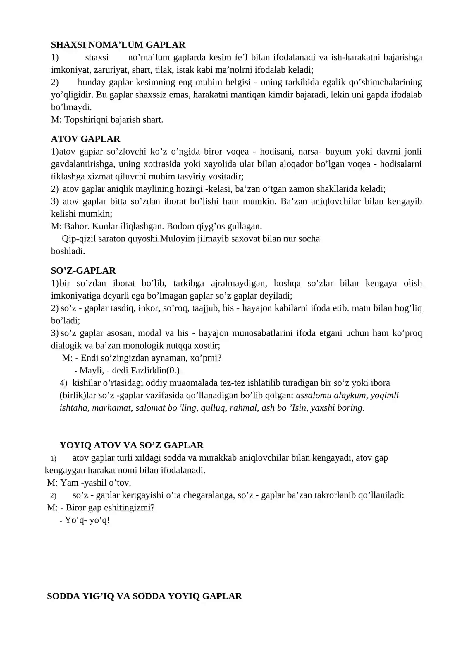 Gap va uning ifodalanishi 2