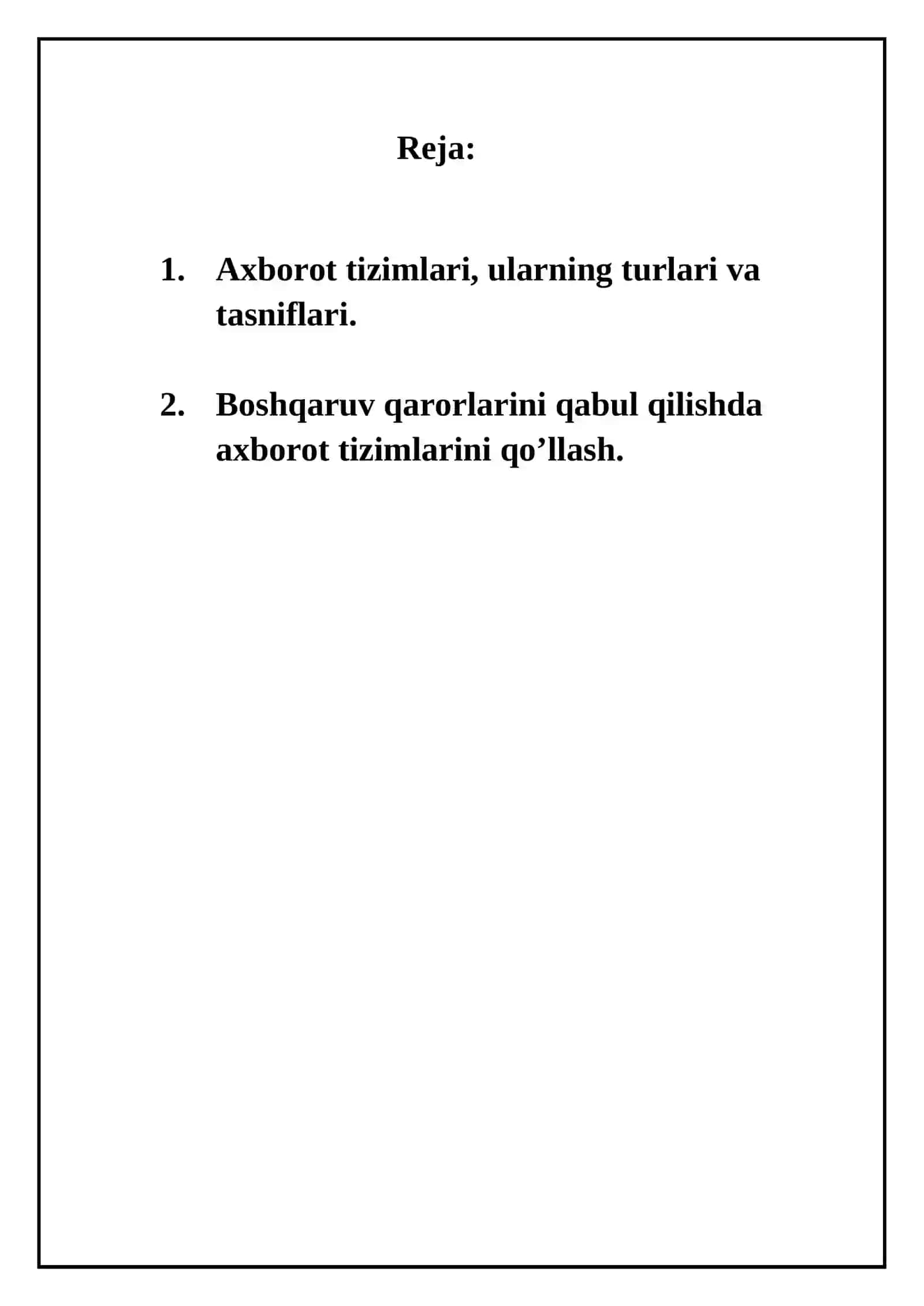 Informatsion – kommunikatsion texnologiyalarning dasturiy ta’minoti 2