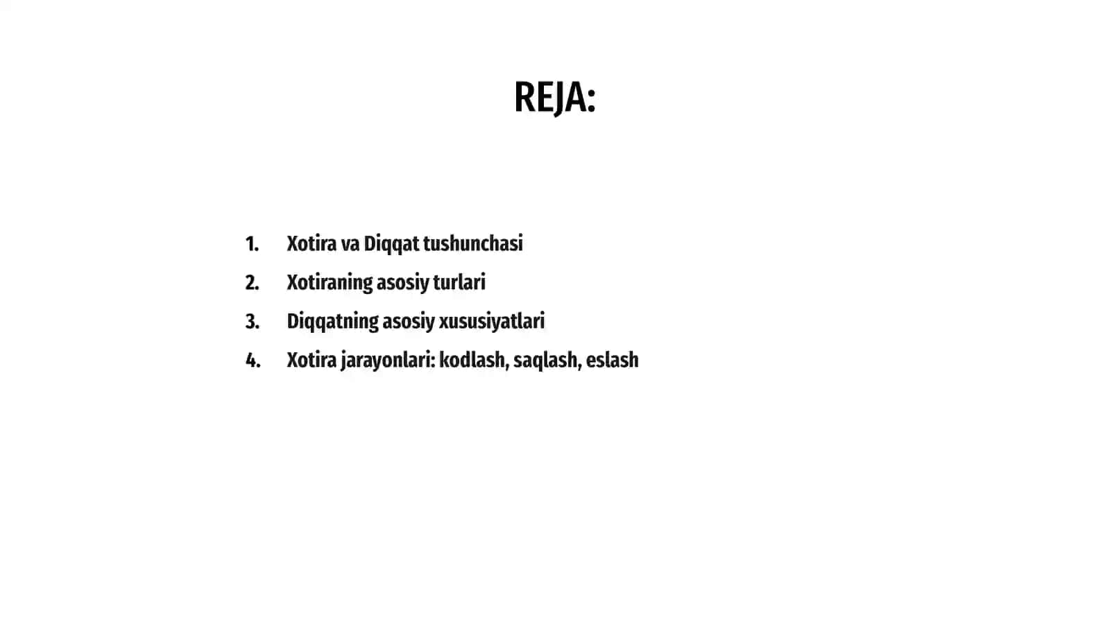 Xotira va Diqqat 2