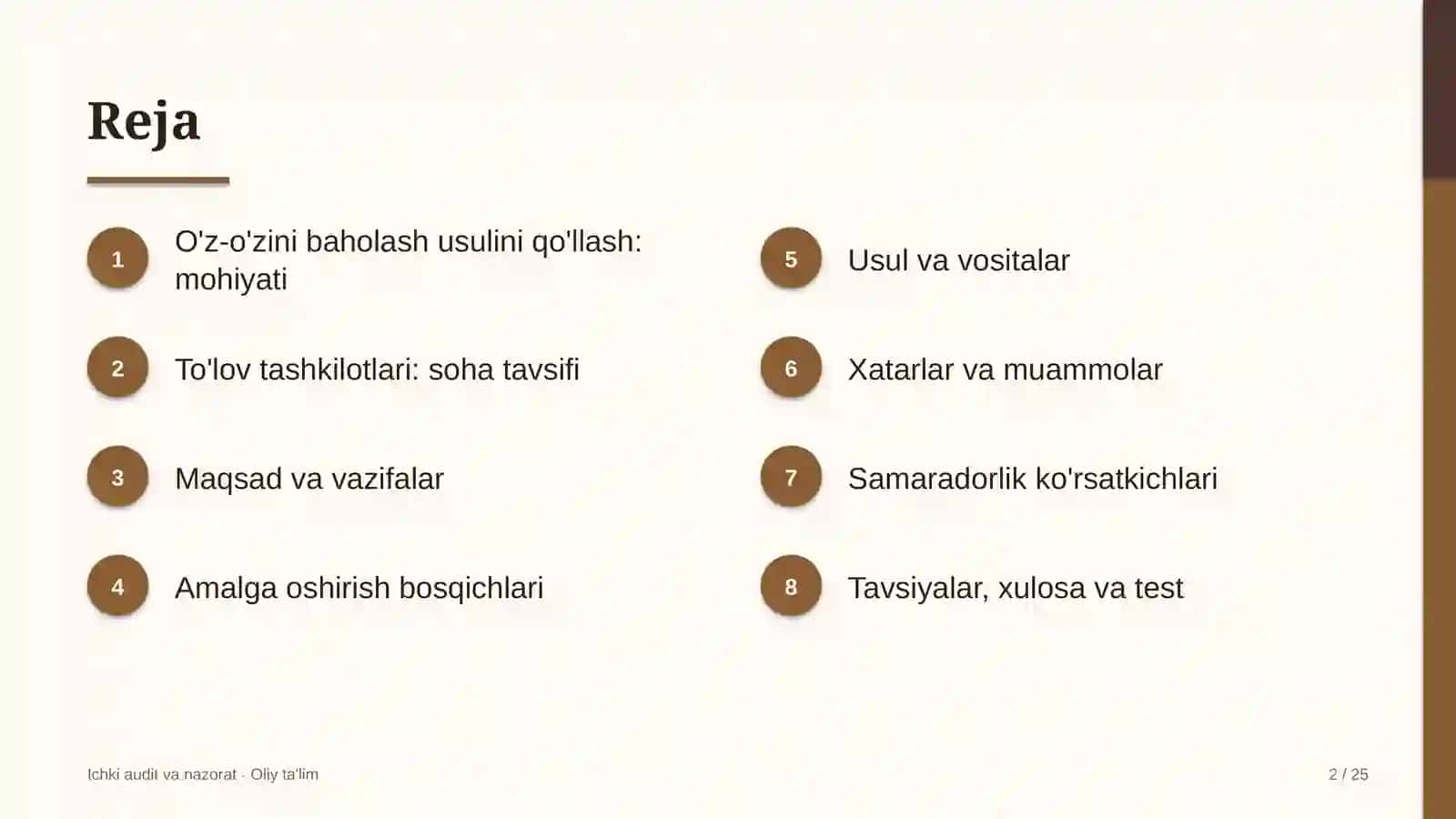 to'lov tashkilotlarida o'z o'zini baholash usulini qo'llash 7161 2