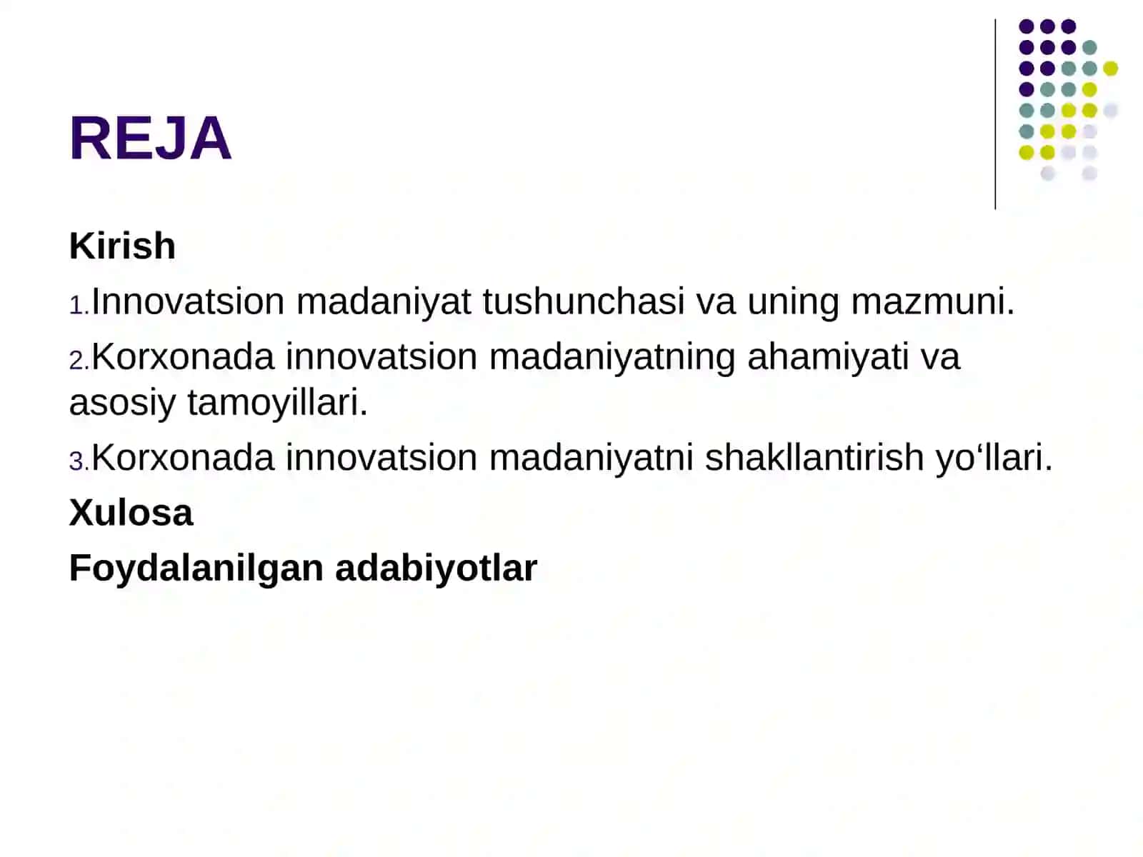 KORXONADA INNOVATSION MADANIYATNI SHAKLLANTIRISH YO`LLARI 2