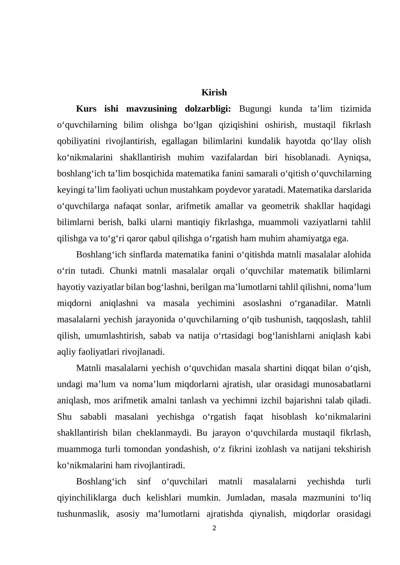 Matnli masalalarni yechish metodikasi 2