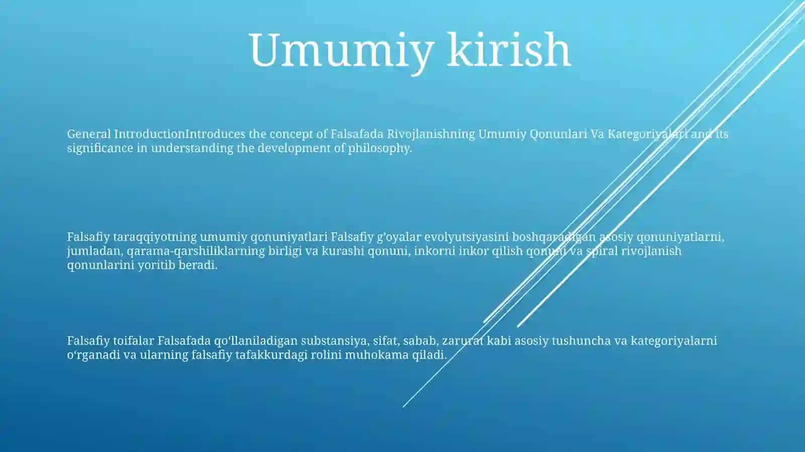 Falsafada Rivojlanishning Umumiy Qonunlari Va Kategoriyalari 2