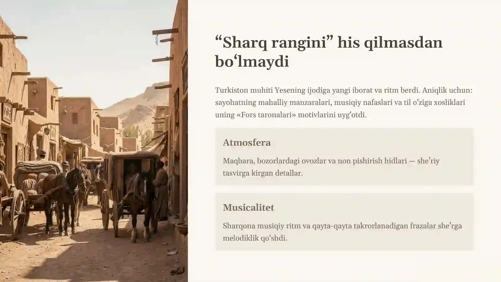 Sergey Yesenin she’rlarida Sharq an’analarining aks etishi 2