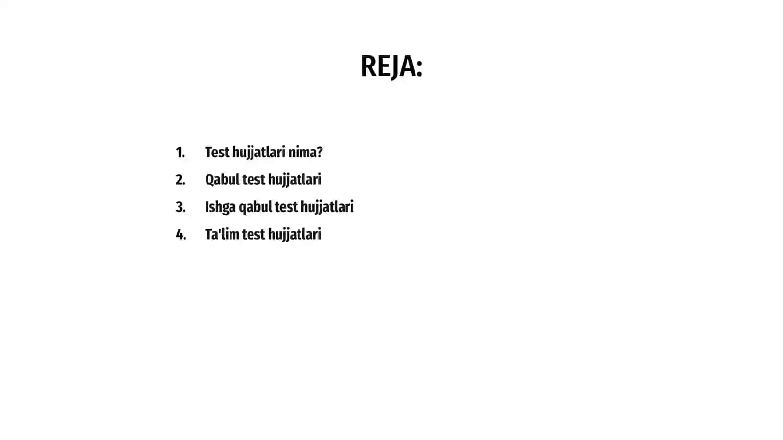 Test hujjatlari turlari 2
