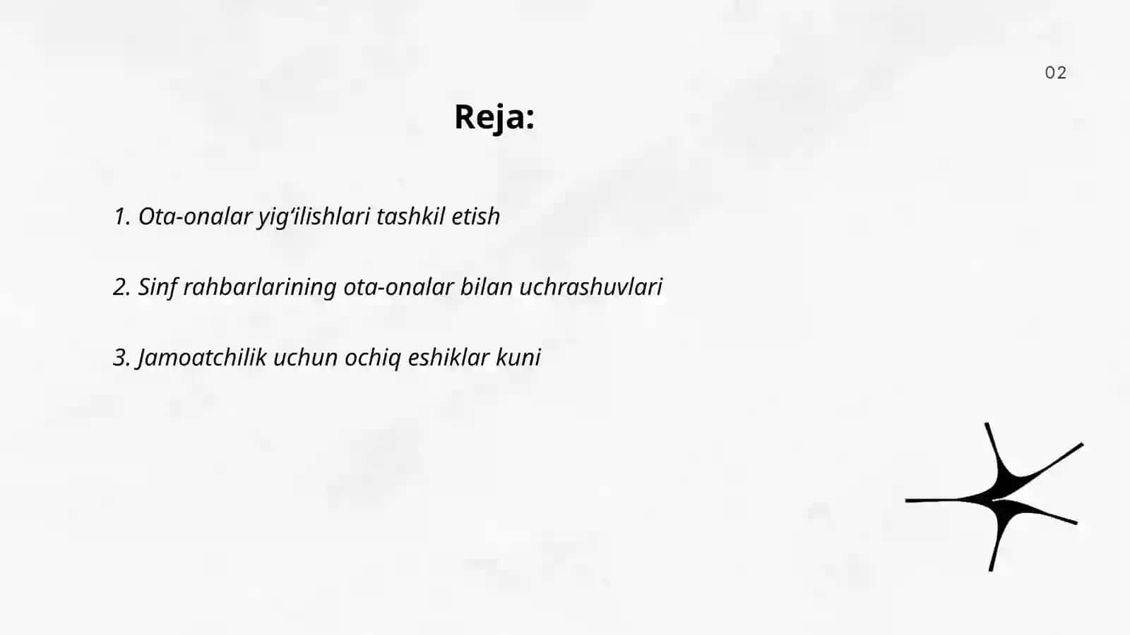 Taʼlim muassasasining ota onalar va jamoatchilik bilan guruh tarzda ishlash shakllari 2