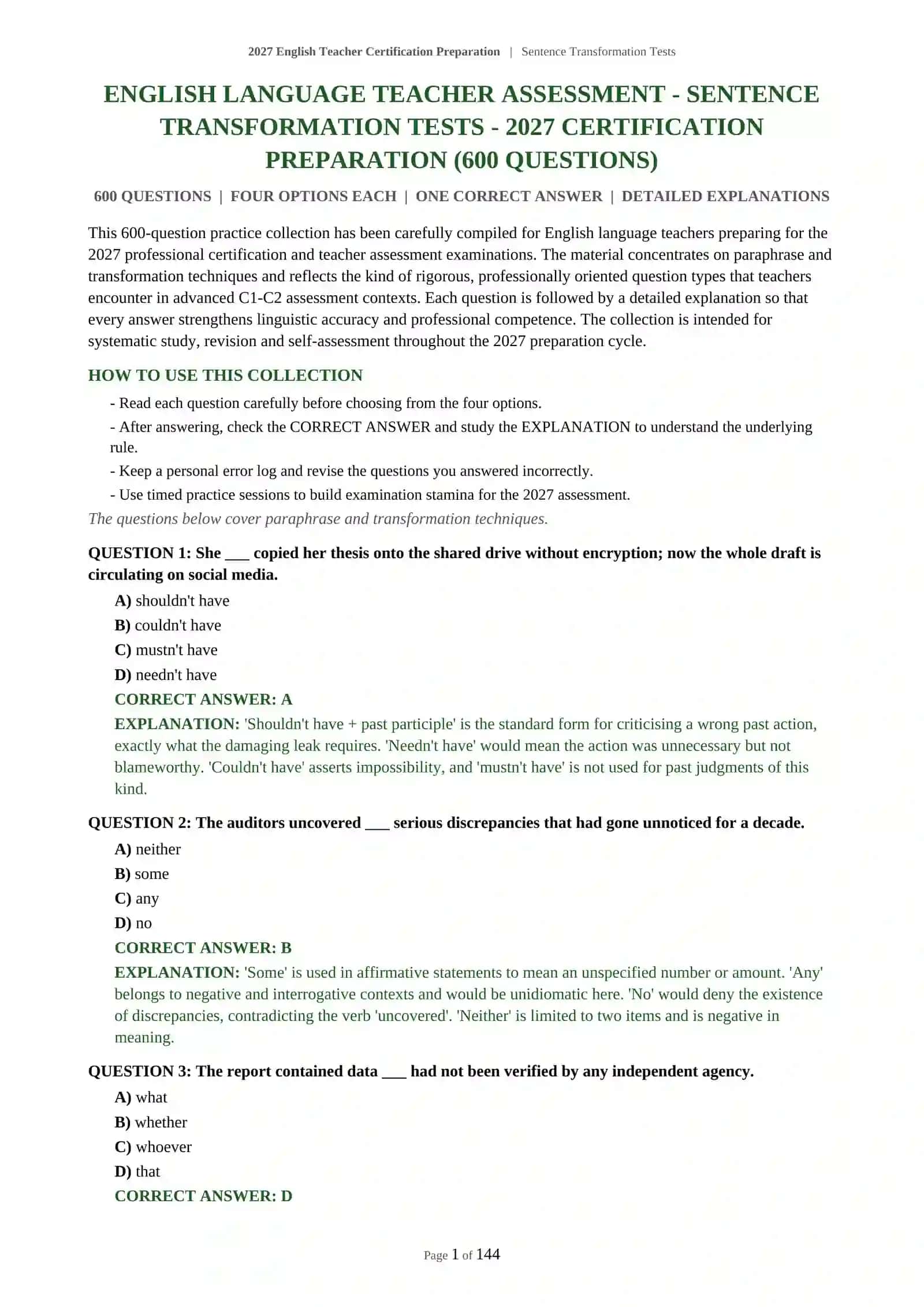 Sentence Transformation Tests 2