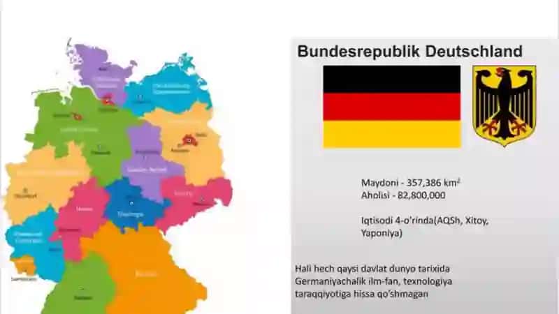 Germaniyaning ijtimoiy-iqtisodiy geografiyasivaturizmi 2