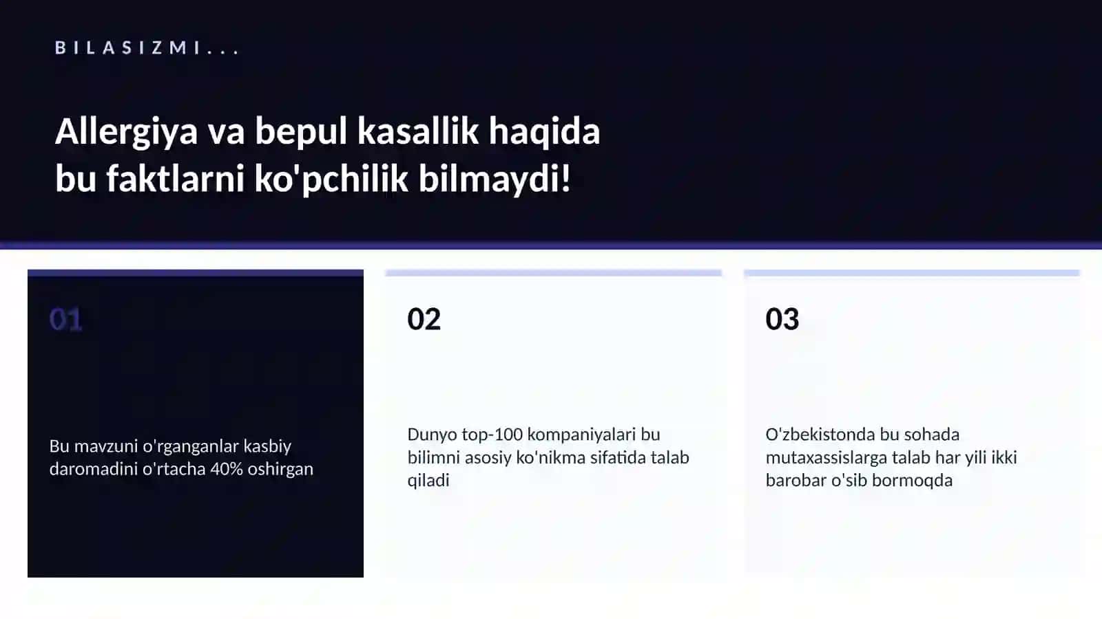Allergiya va bepul kasallik 2