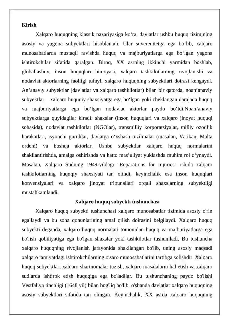 Xalqaro huquqning noan’anaviy subyektlari 2