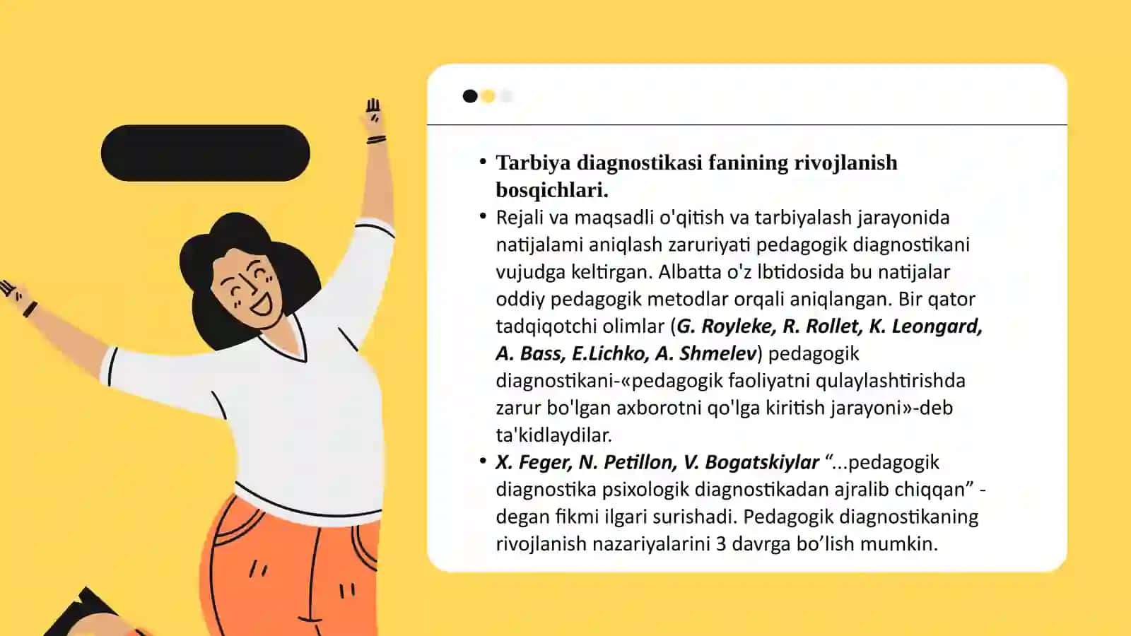 Tarbiya Diagnostikasi Fanining Rivojlanish Bosqichlari 2