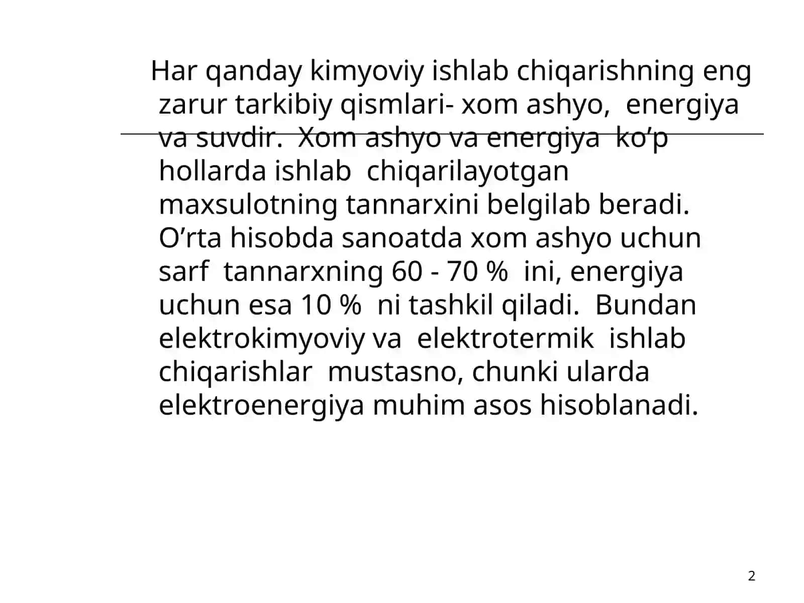 Xom ashyo va undan rational foydalanish 2