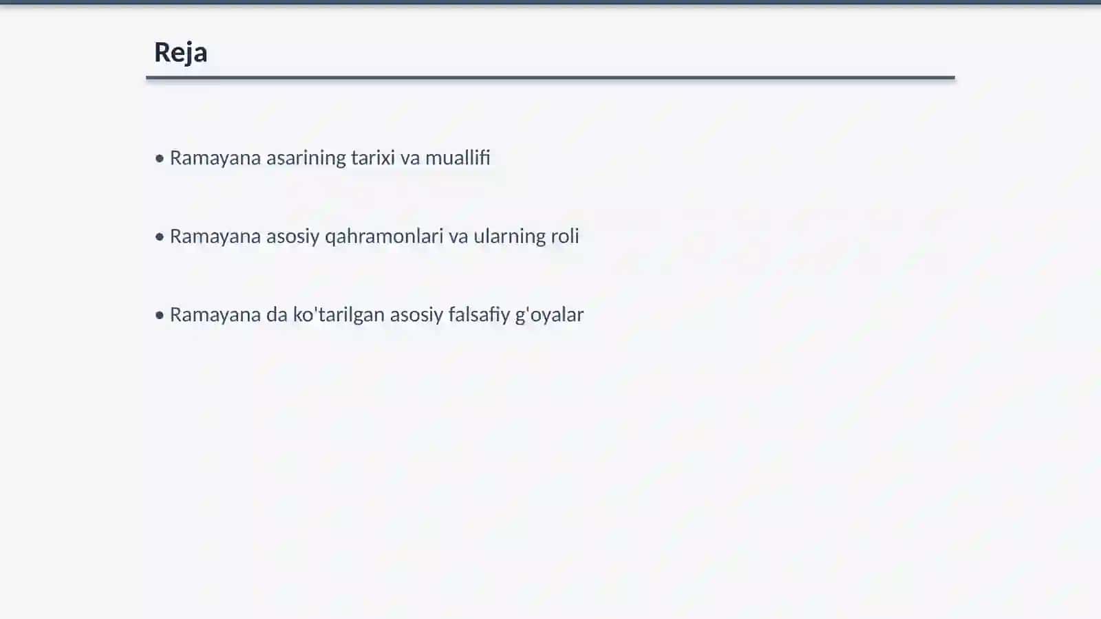 Qadimgi sharq adabiyoti. "Ramayana" 2