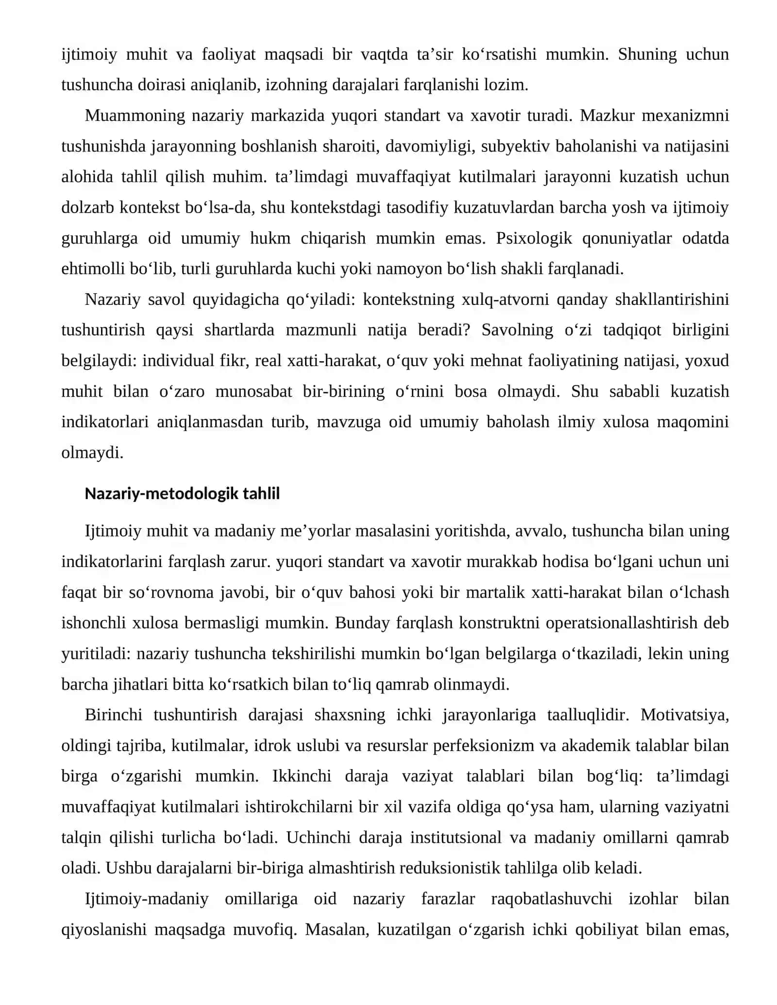 PERFEKSIONIZM VA AKADEMIK TALABLARNING IJTIMOIY-MADANIY OMILLARI 2