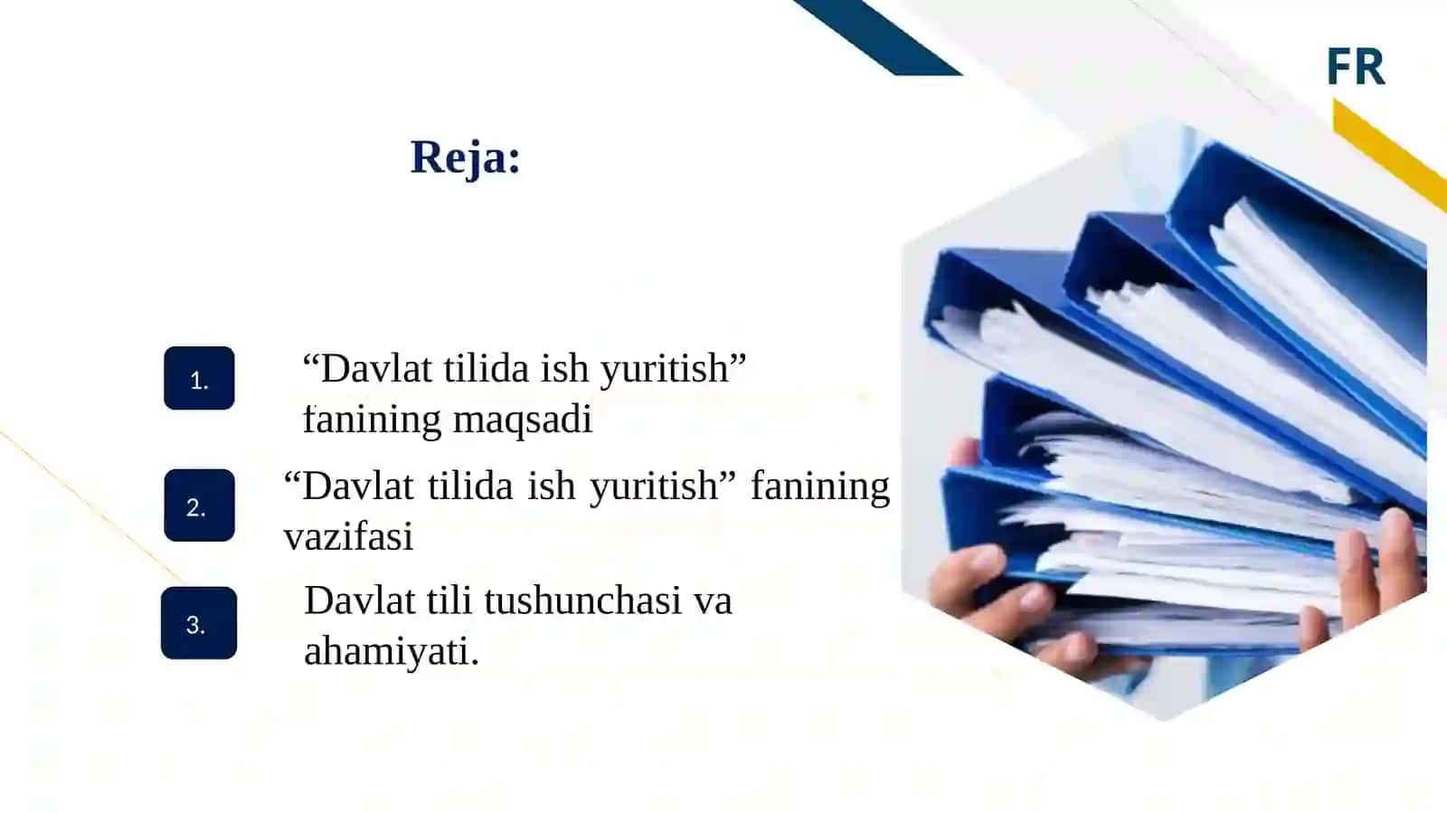 “Davlat tilida ish yuritish” fanining maqsad va vazifalari 2