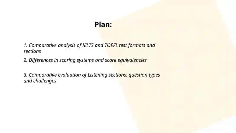 IELTS VA TOEFL; Tahliliy taqqislash 2