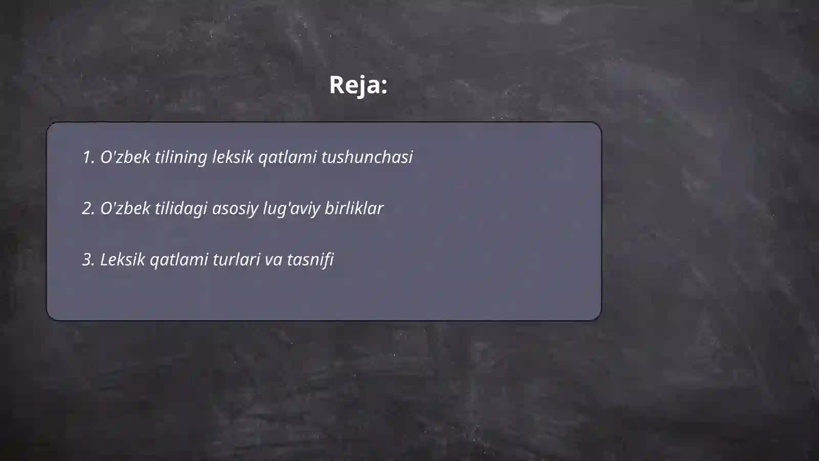O'zbek tilining leksik qatlami 2