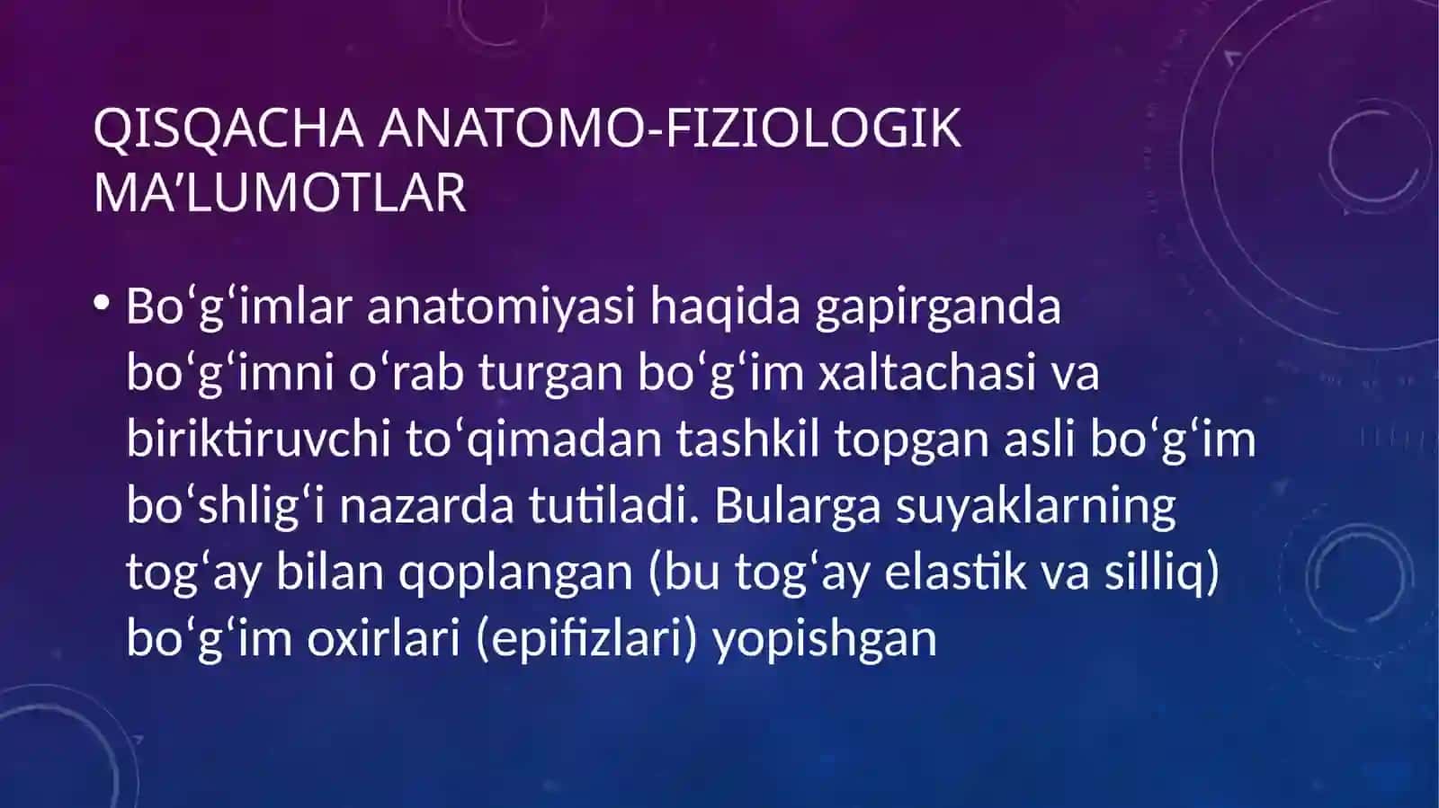 BIRIKTIRUVCHI TOʻQIMA VA BOʻGʻIM TIZIMI KASALLIKLARIDAGI BEMORLARNI TEKSHIRISH USULLARI 2