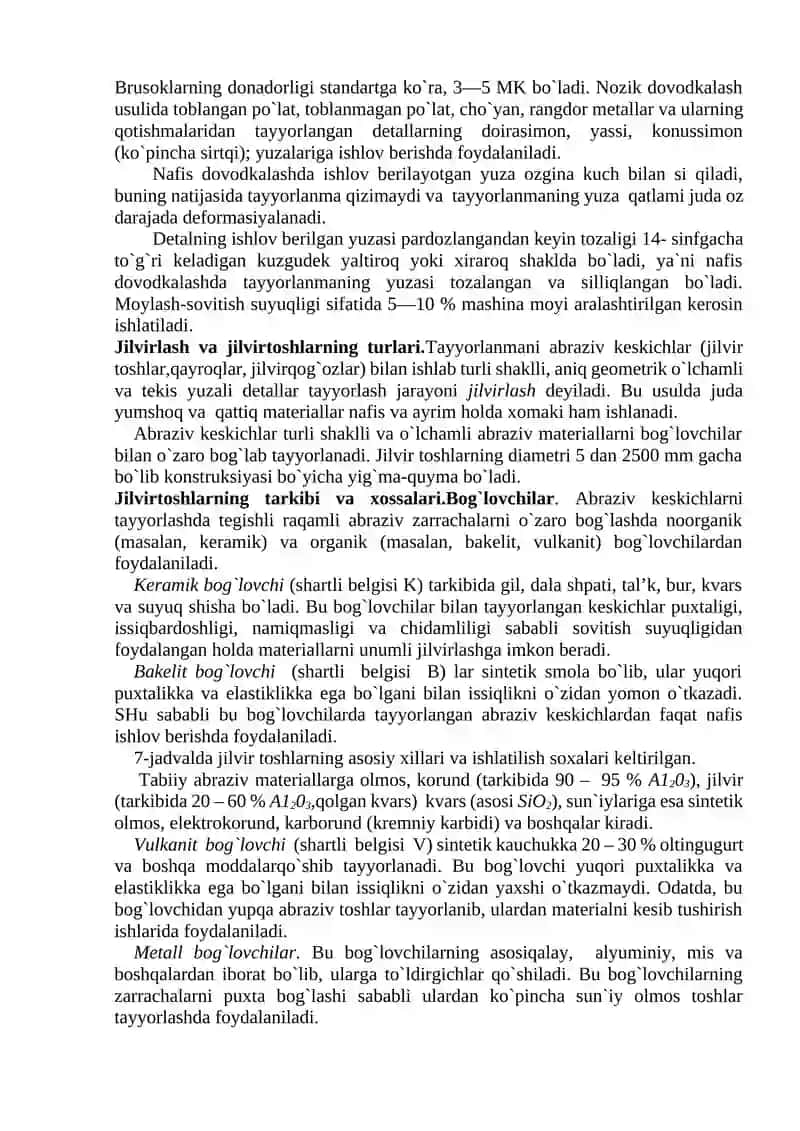 Pardozlash asboblari to’g’risida ma’lumot 2
