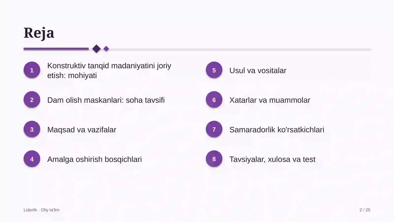 Dam olish maskanlarida konstruktiv tanqid madaniyatini joriy etish 2