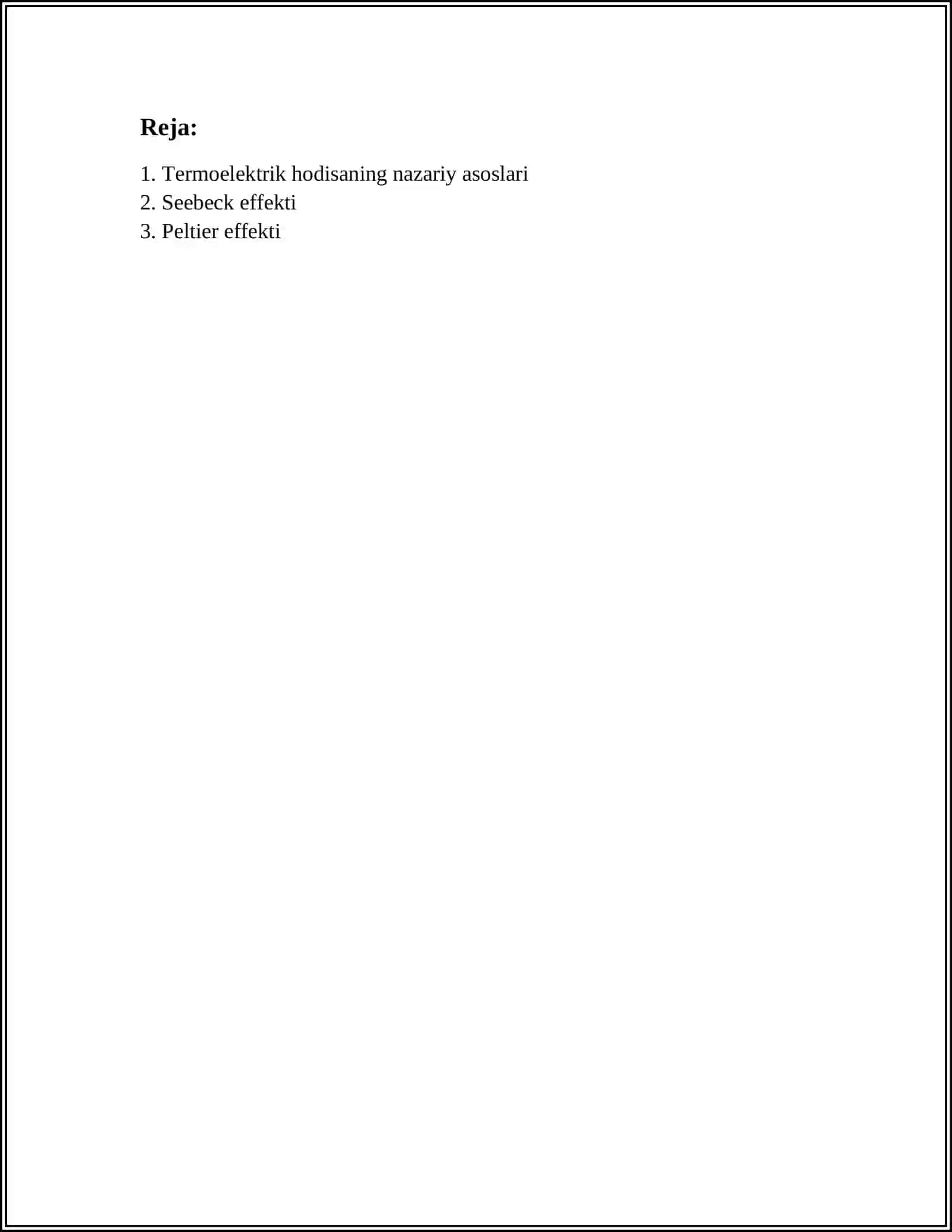TERMOELEKTIRIK HODISALARI REJASI 2