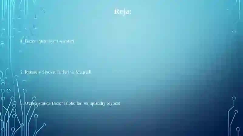 Iqtisodiyot bozor va iqtisodiyot siyosat 2