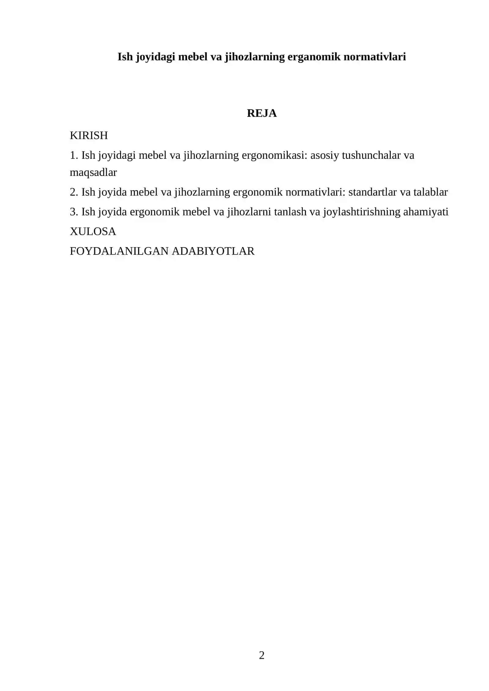Ish joyidagi mebel va jihozlarning erganomik normativlari 2