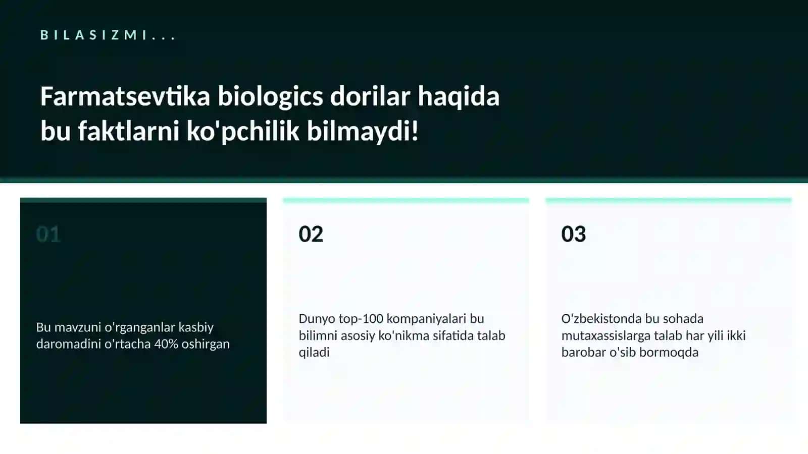Farmatsevtika biologics dorilar 2