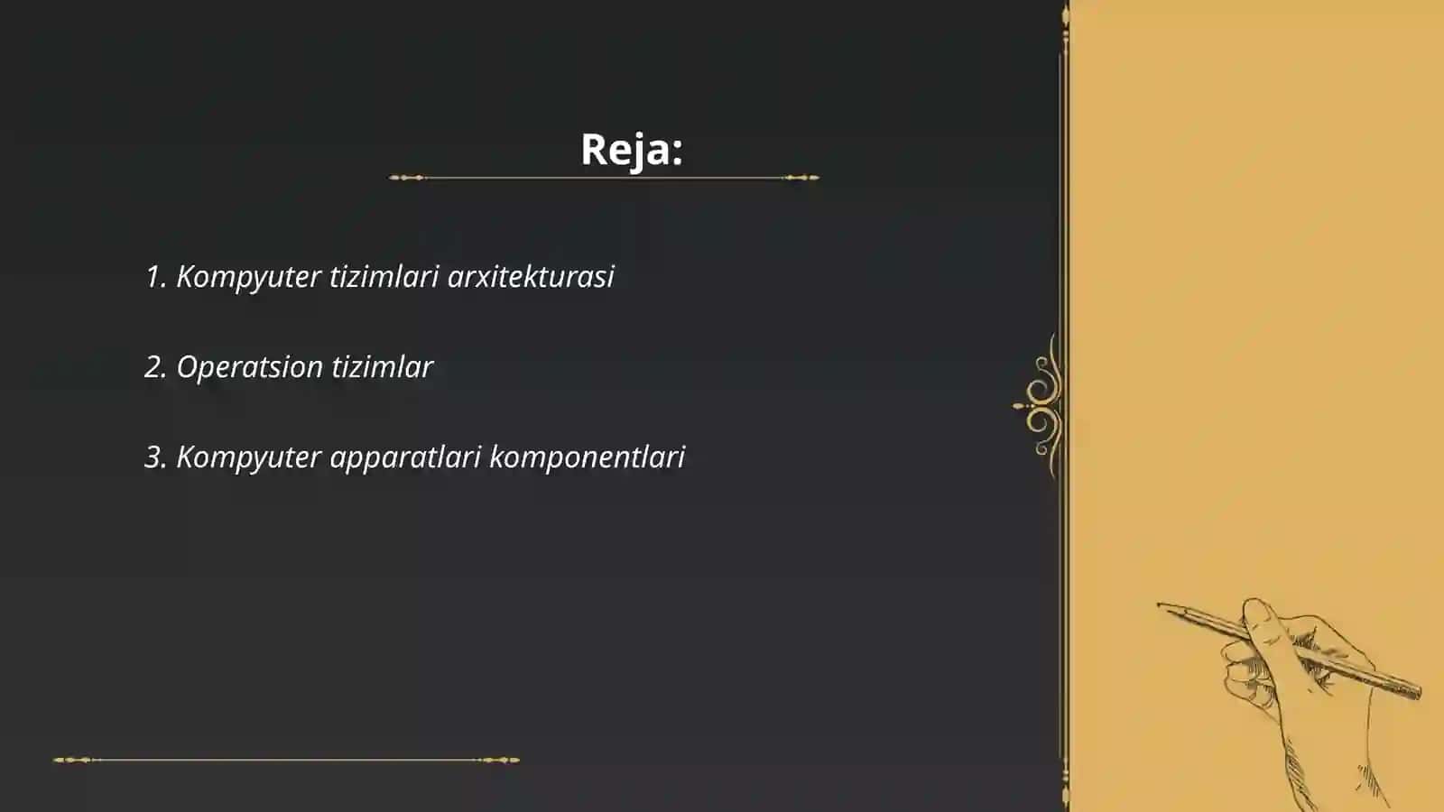 Kompyuter tizimning turlari va komponentlari 2