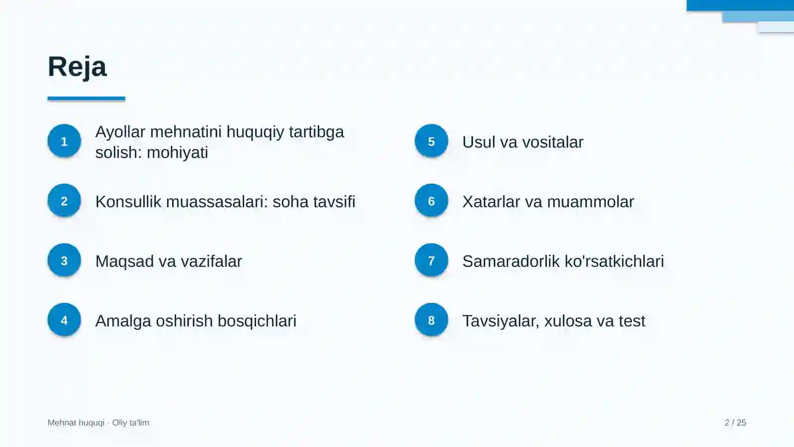 Konsullik muassasalarida ayollar mehnatini huquqiy tartibga solish 2