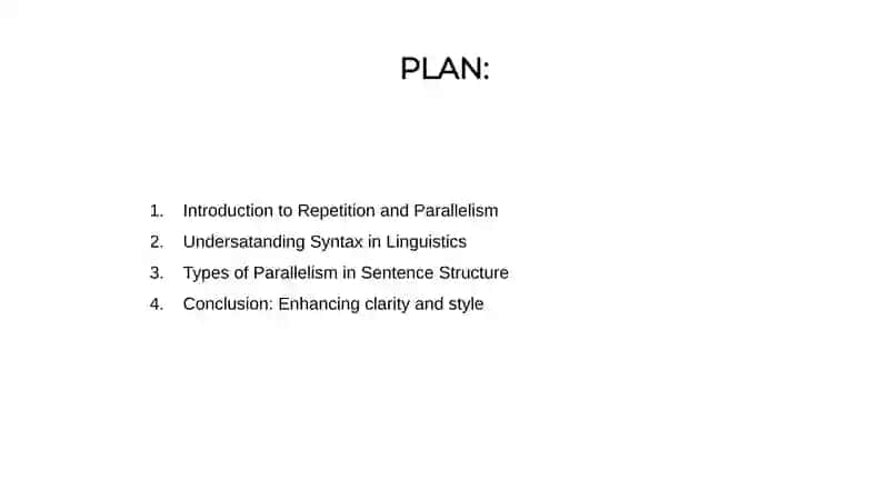 Repetition and Parallelism in Syntax 2