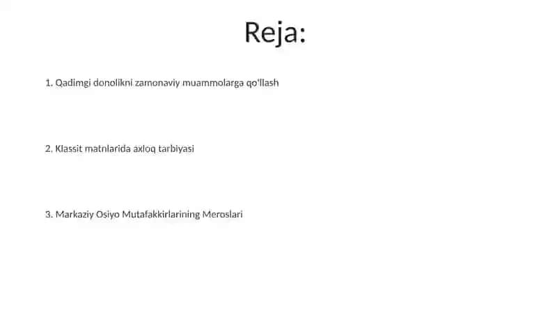 Markaziy Osiyo Mutafakkirlarining Meroslari 2