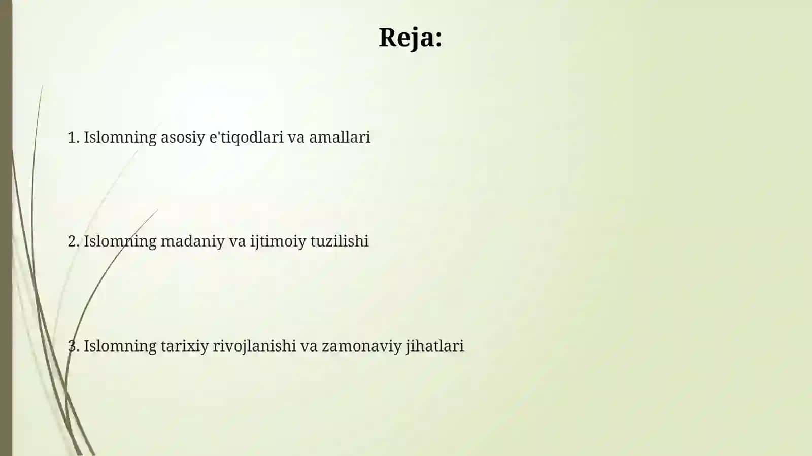 Islomdinining strukturasi va funksiyalari 2