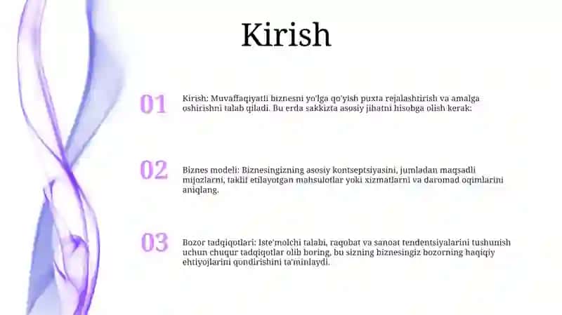 Biznesni Tashkil Etishning 8 Asosi 2