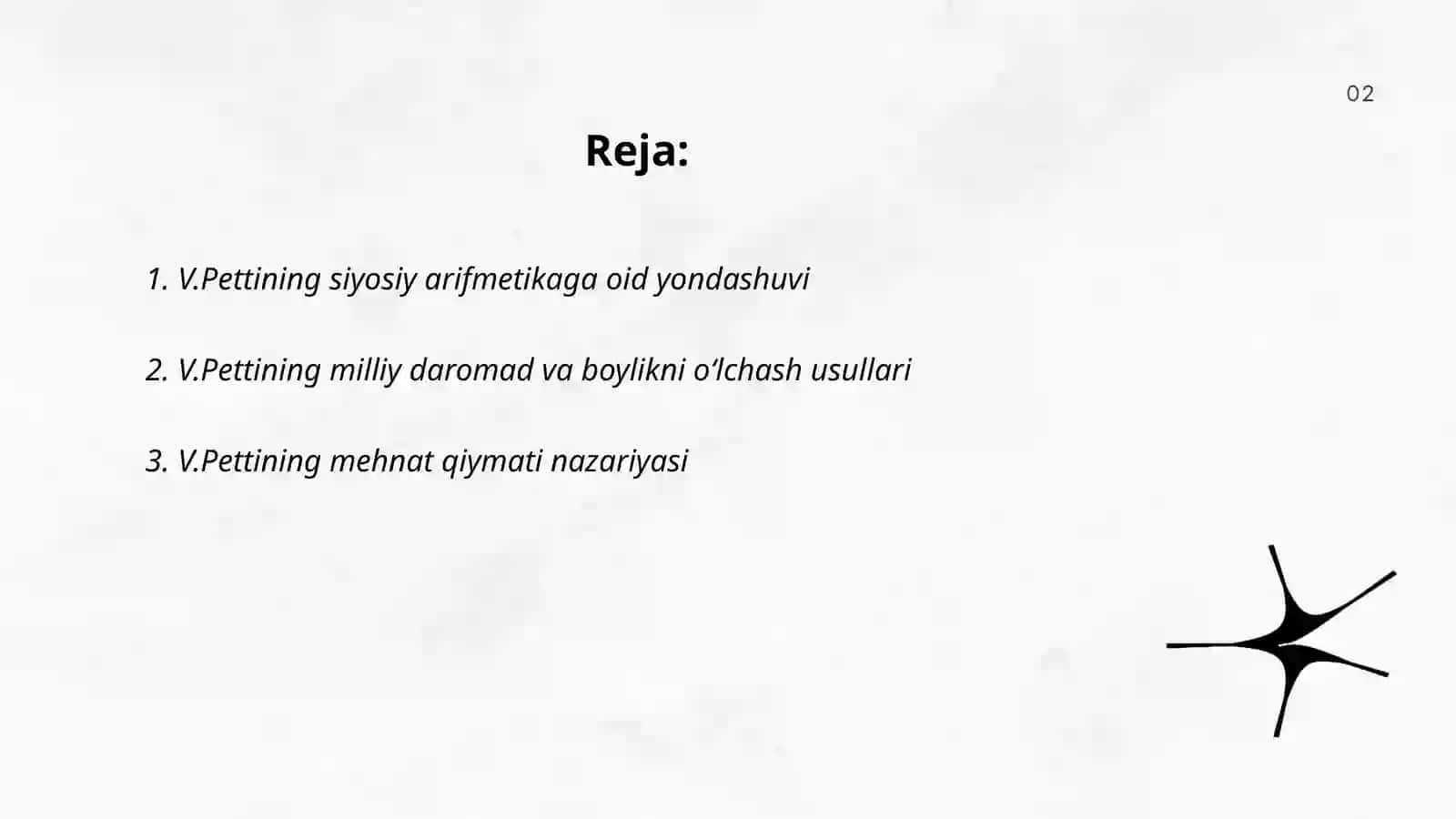 V.Pettining iqtisodiy qarashlari 2