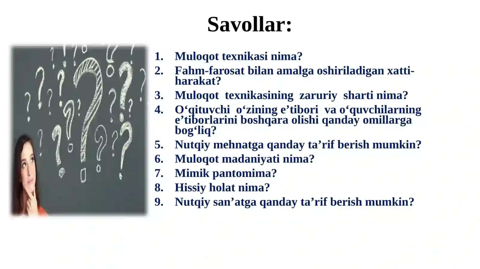 JAMOA OʻRTASIDAGI MULOQOT 2