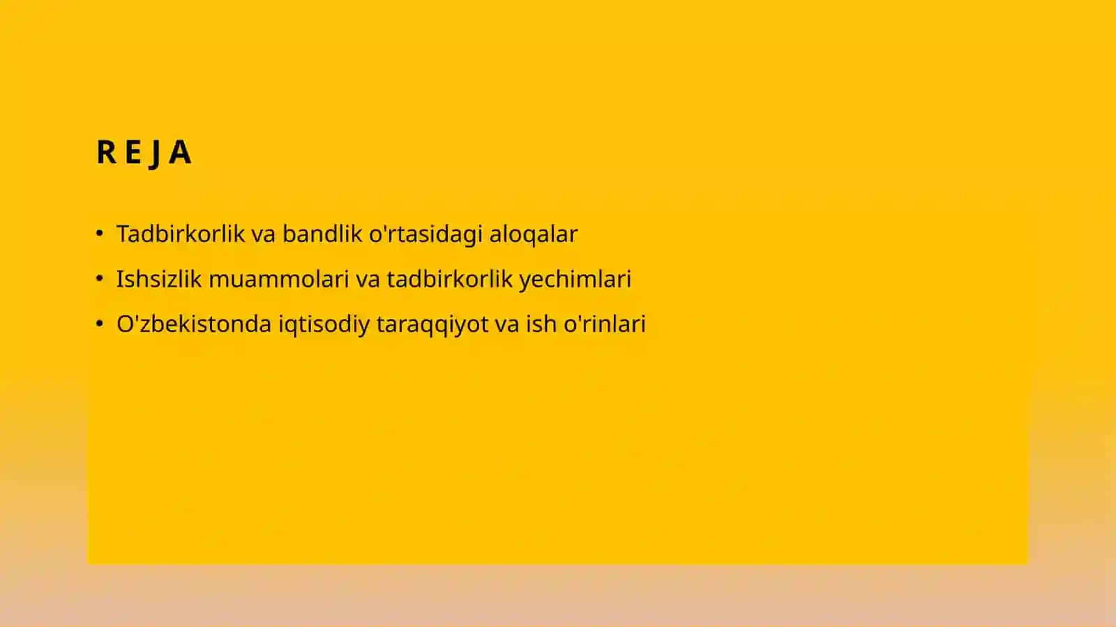 Aholi bandlik muammosini hal etishda tadbirkorlikning tutgan oʻrni 2