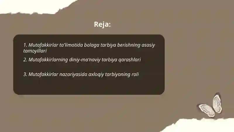 Bola tarbiyasida mutafakkirlar ta'limoti 2