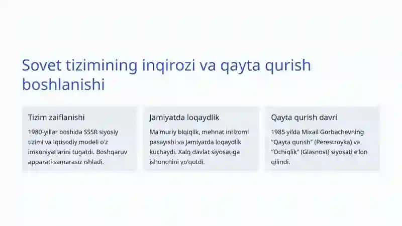 Sovet Tizimi Va Inqiroz 2