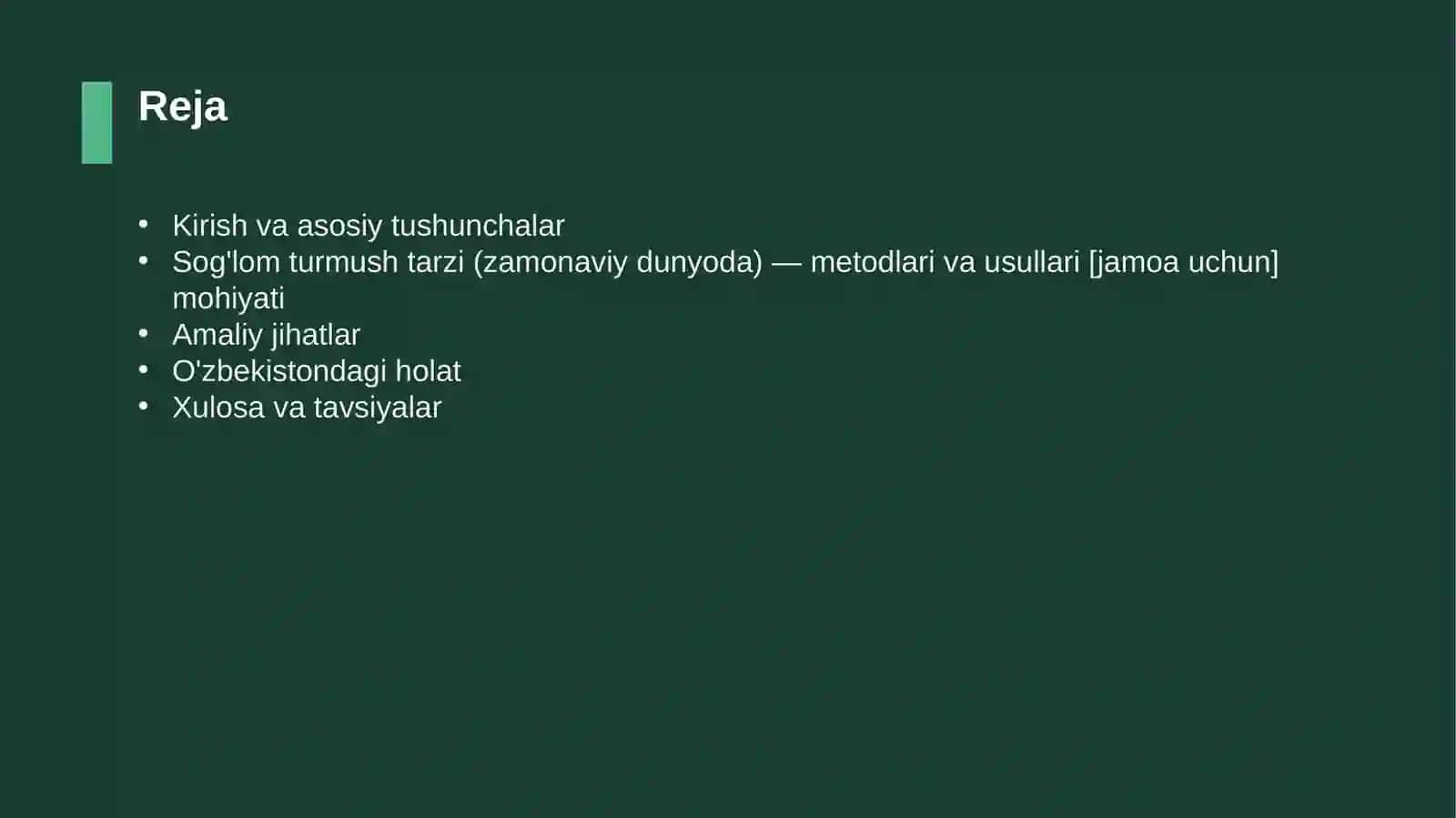 Sog'lom turmush tarzi (zamonaviy dunyoda) — metodlari va usullari [jamoa uchun] 2