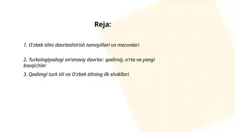 O'zbek tili tarixini davrlashtirishga oid turkologiyadagi qarashlar 2
