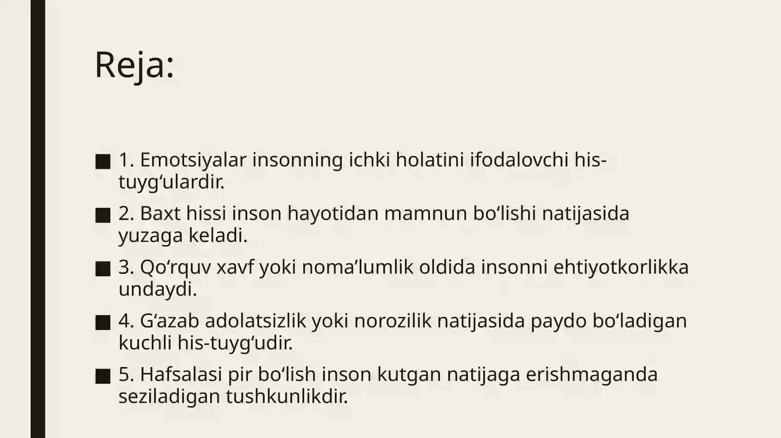 Emotsiyalar va ularning tavsifi 2
