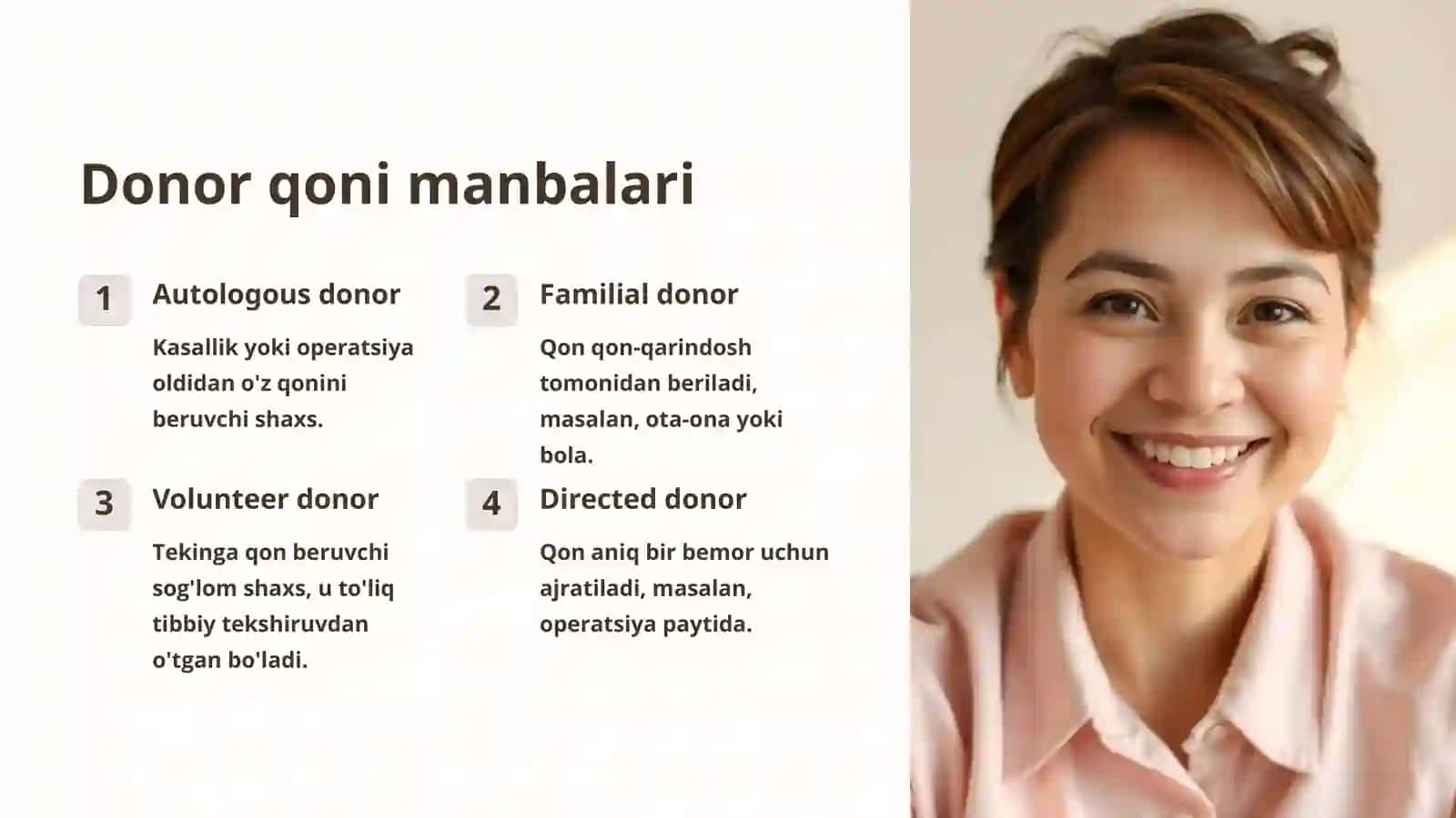 Donor qoni manbalari 2