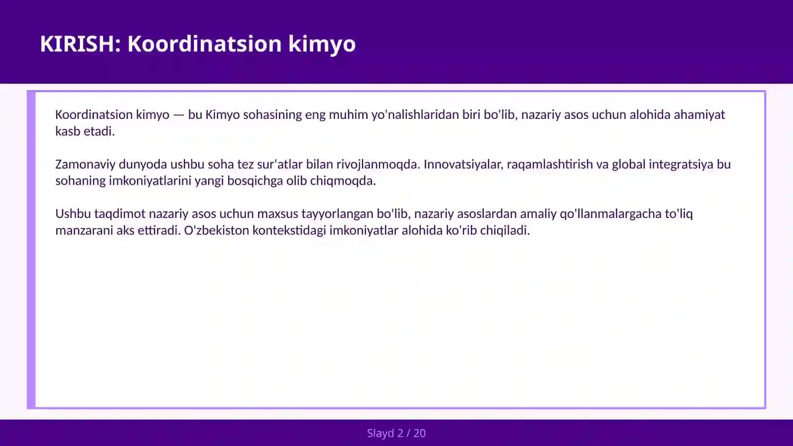 Koordinatsion kimyo 2